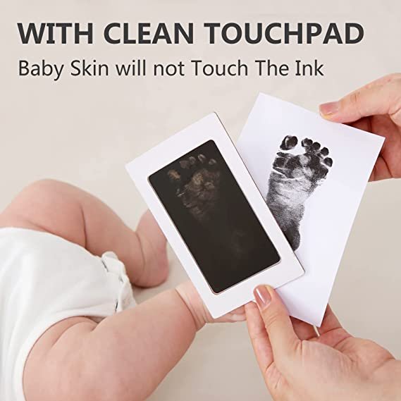 Baby Ink Hand and Footprint Kit, Newborn Handprint Photo Frame Kit with 2  Clean-Touch Ink Pad, Gender-Neutral Baby Keepsake, Baby Foot and Hand Mold